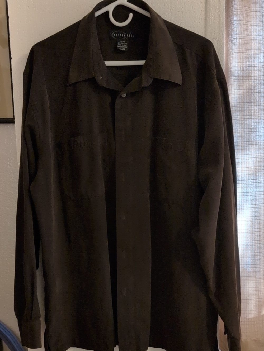 Men's Long Sleeve Dress Shirt - Black